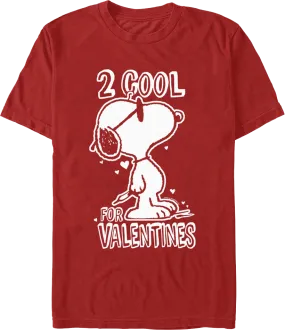 2 Cool For Valentines Peanuts T-Shirt