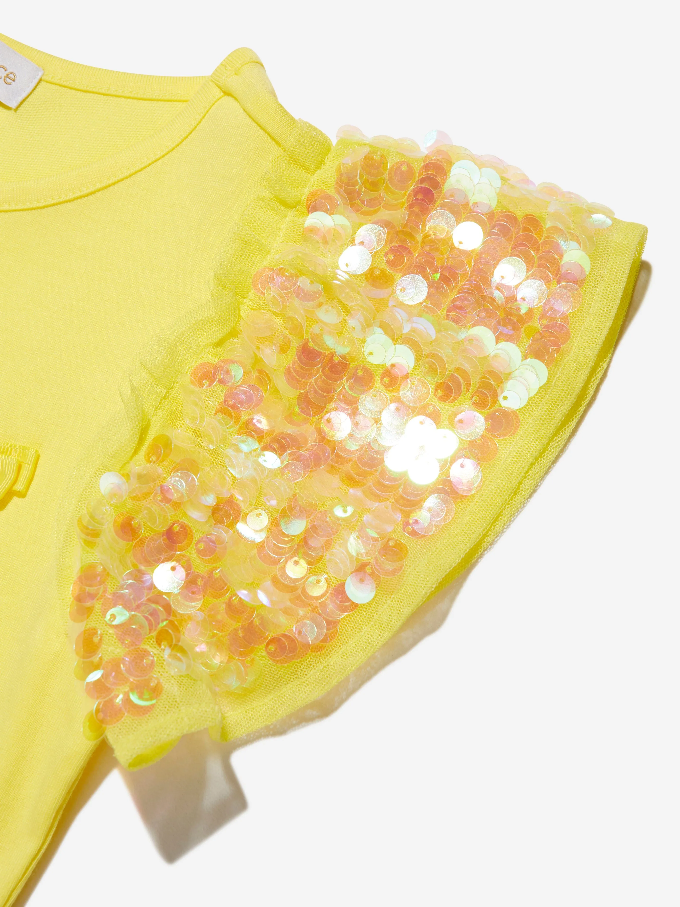 Angels Face Girls Sequin Louise Top in Yellow