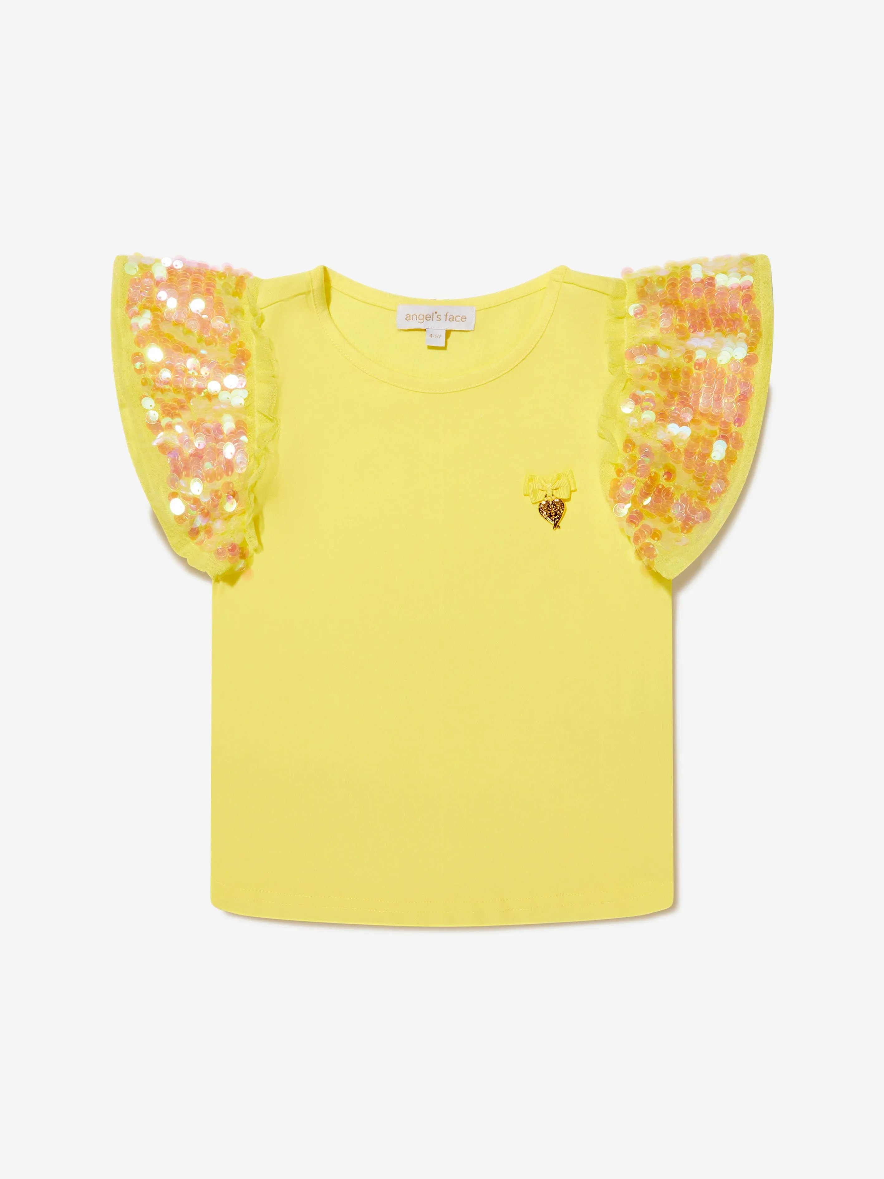 Angels Face Girls Sequin Louise Top in Yellow