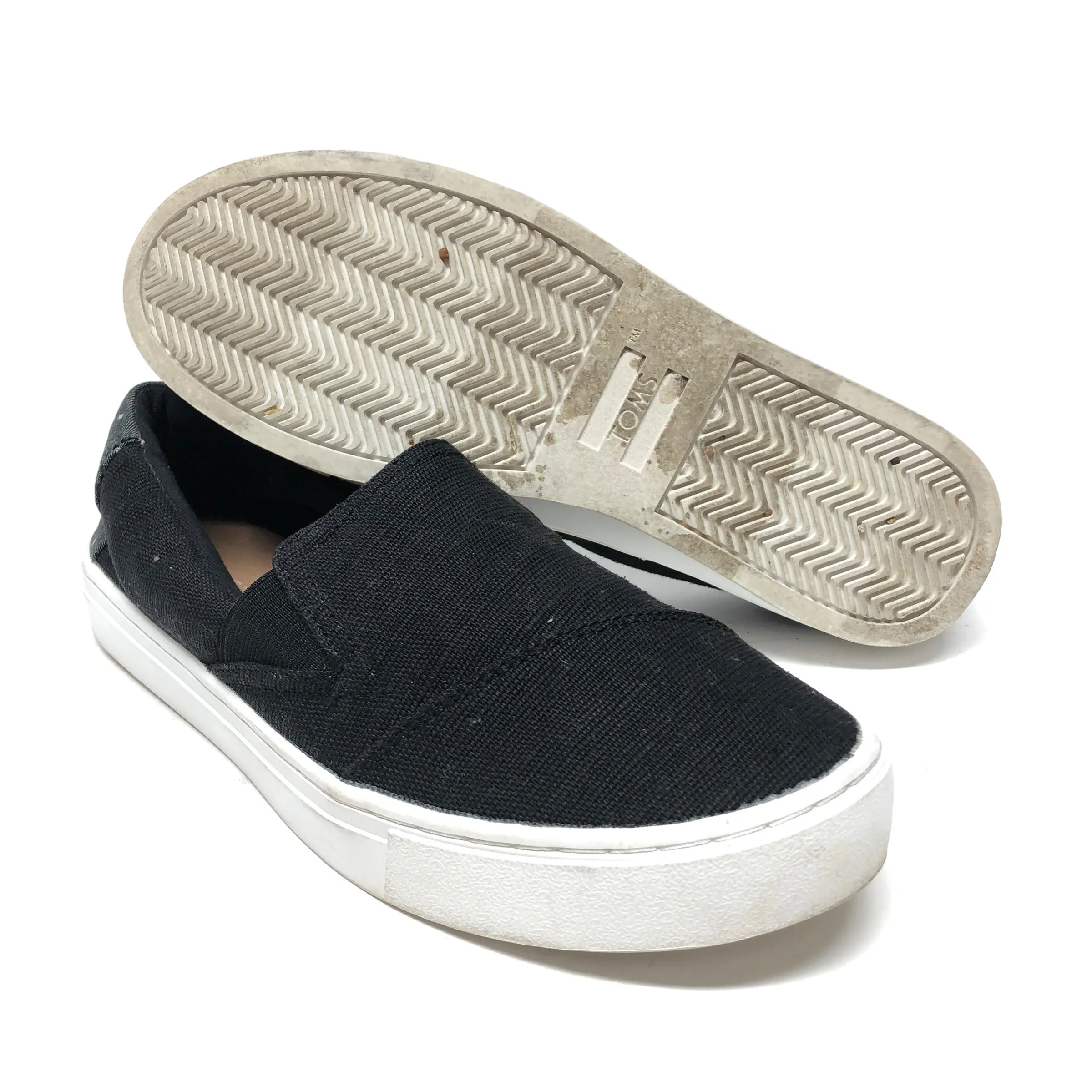 Black Shoes Sneakers Toms, Size 8