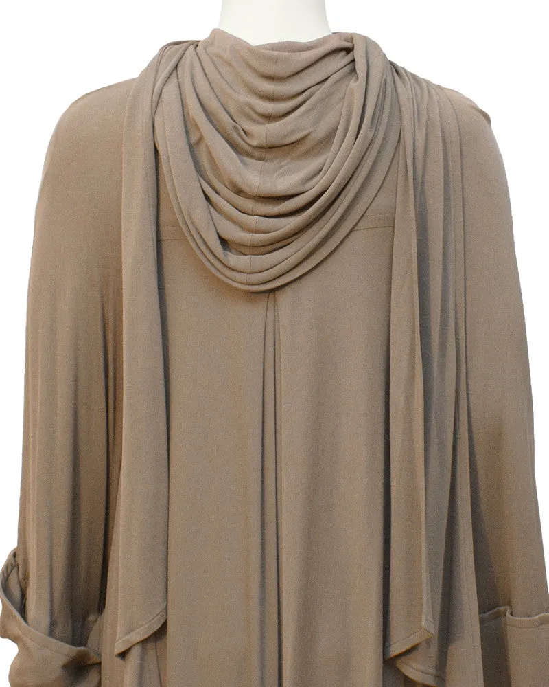 Brown Mocha Gown with Hood