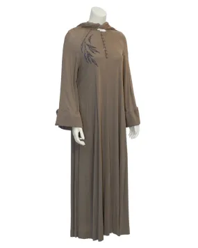 Brown Mocha Gown with Hood