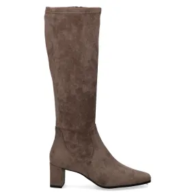 CAPRICE Taupe Suede Stretch Knee Boot