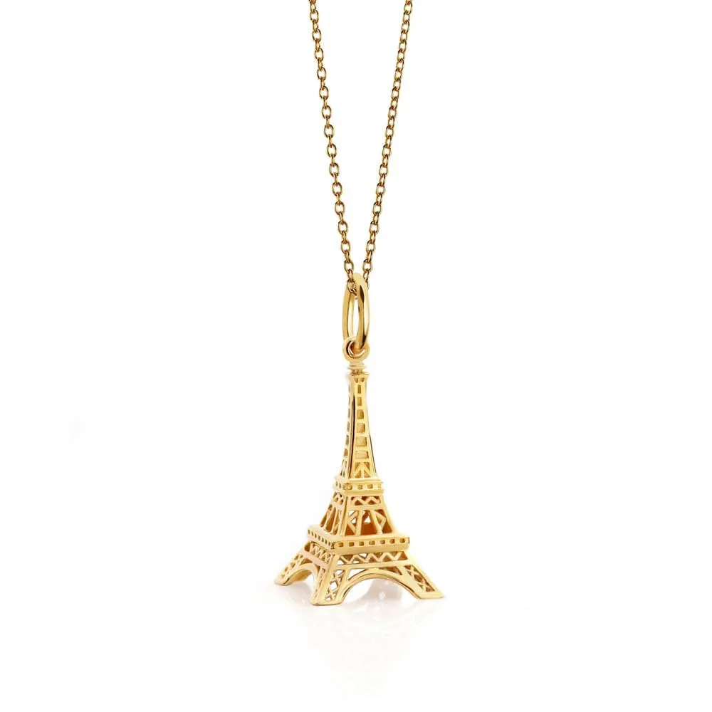 Eiffel Tower Charm Paris France Gold