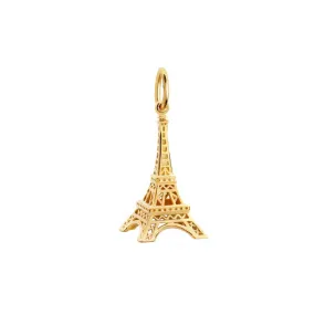 Eiffel Tower Charm Paris France Gold