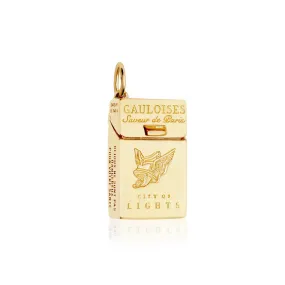 Gauloises Cigarettes Charm France Solid Gold Two-Tone