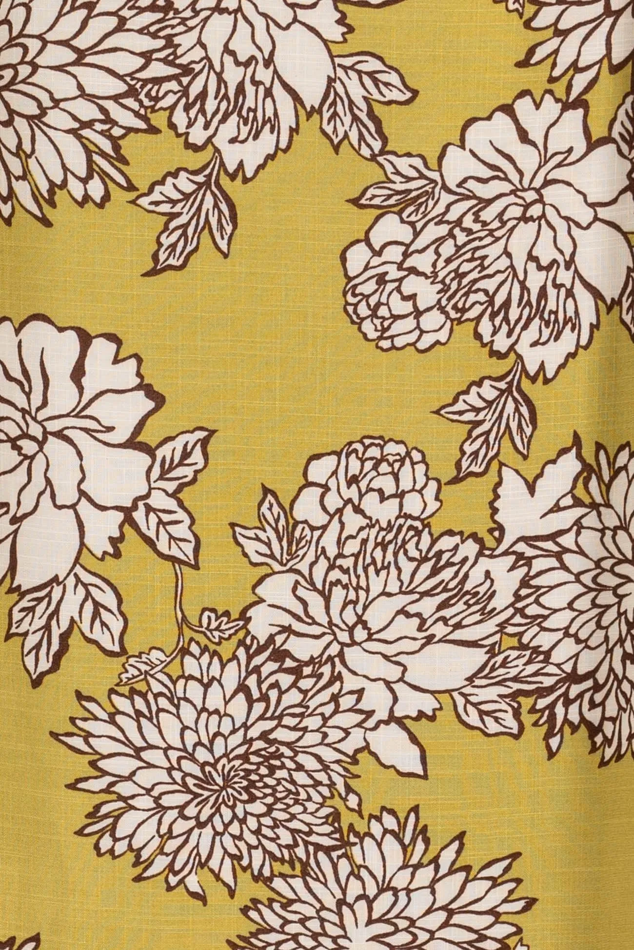 Green Mums Floral Rayon Woven (2 units )1 yard