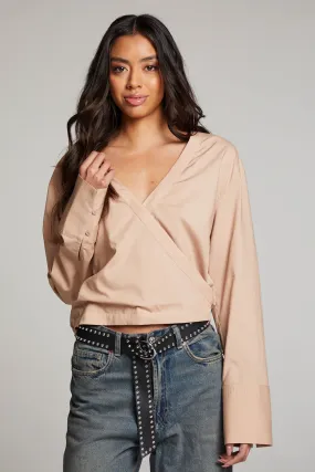 Haleyy Warm Taupe Blouse