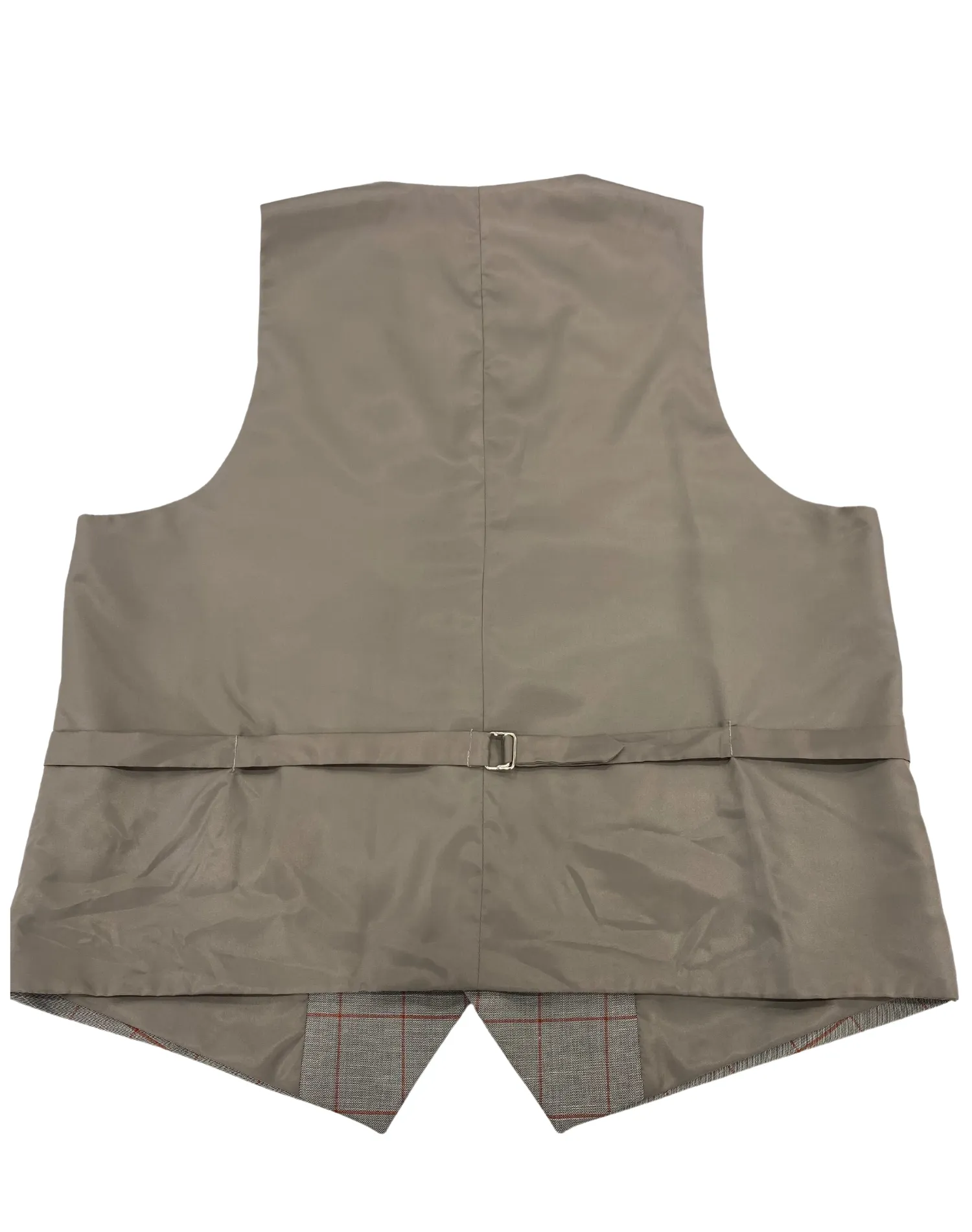 Mazari Windowpane Performance Stretch Vest - Tan with Rust