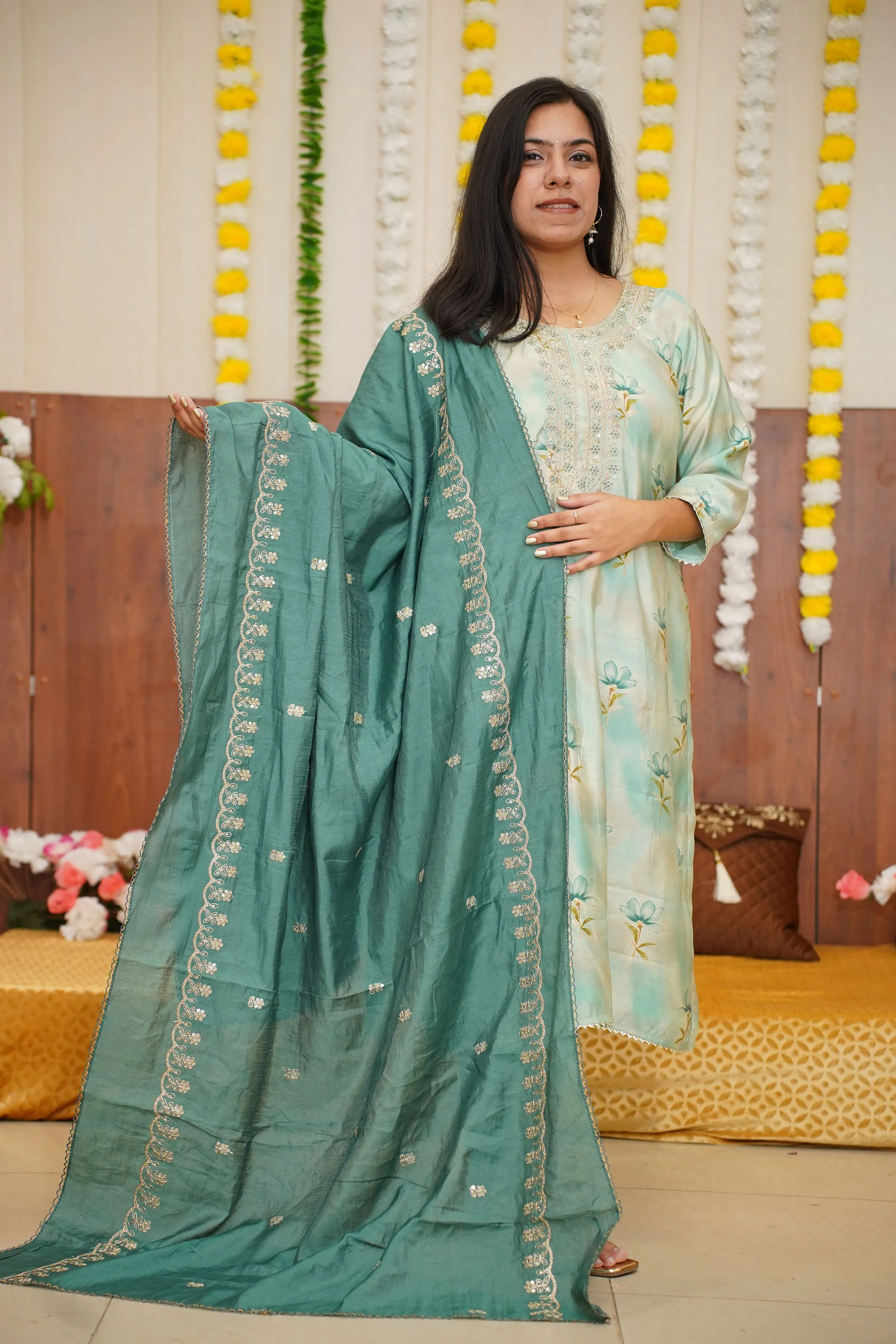 Mint & Teal Zari Delight Suit