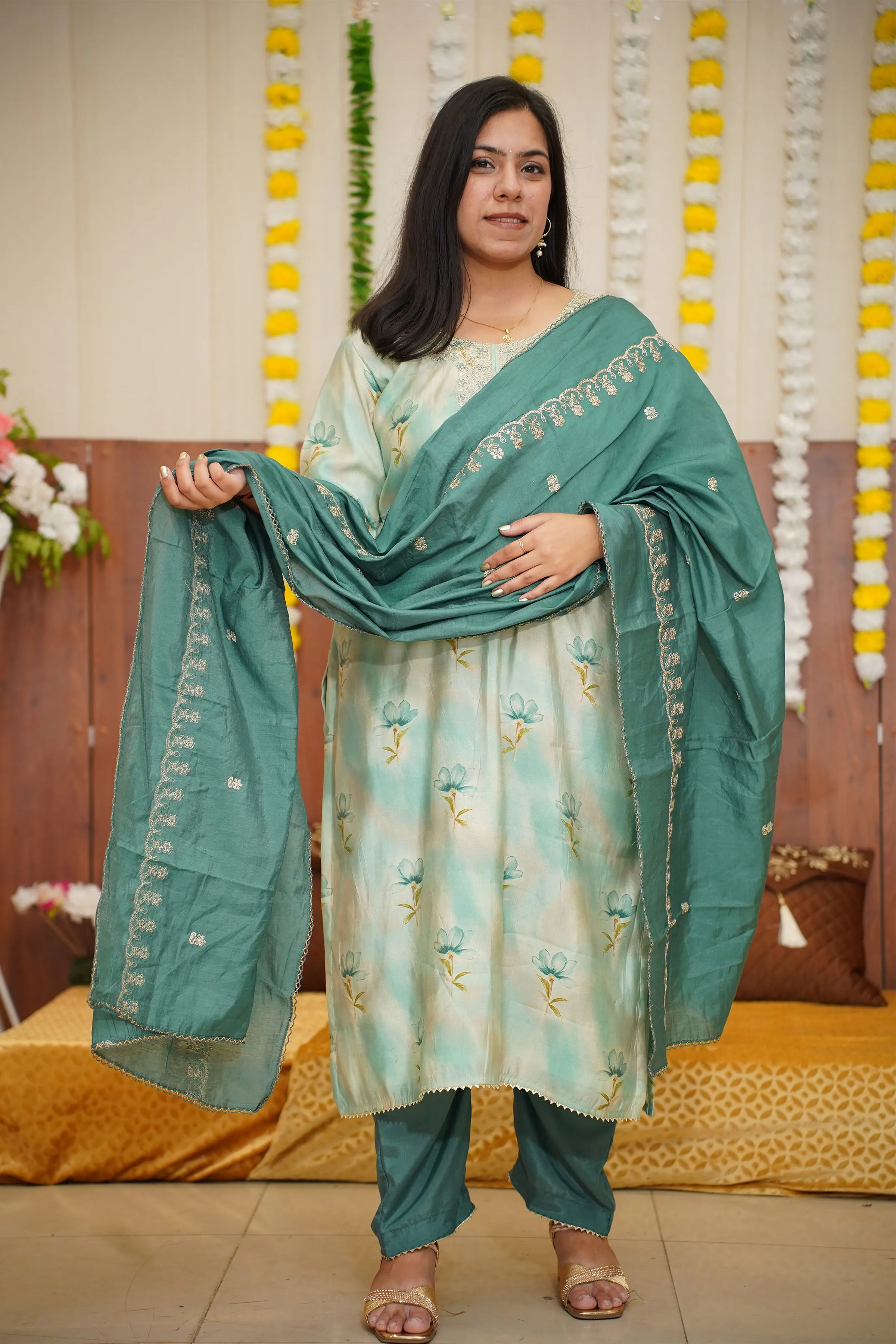 Mint & Teal Zari Delight Suit