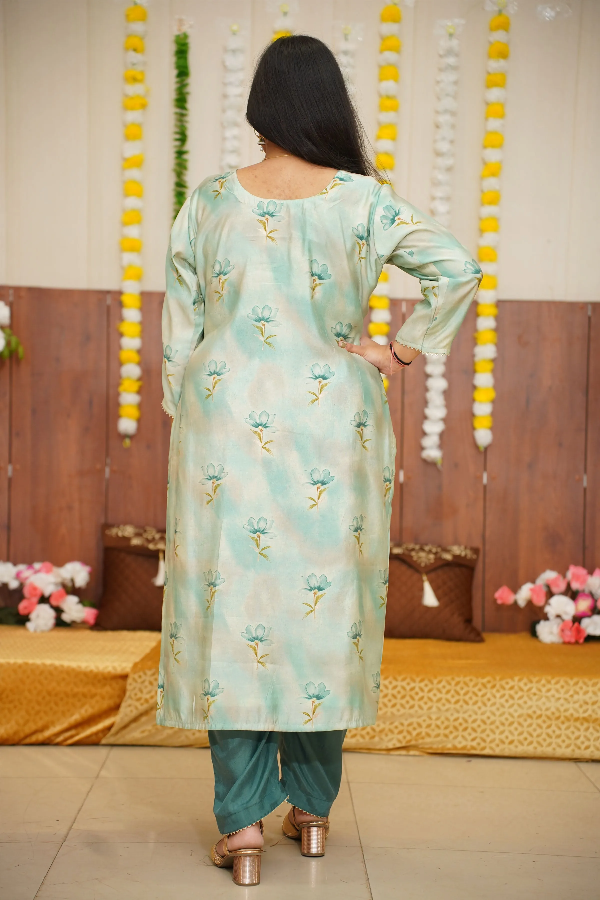 Mint & Teal Zari Delight Suit