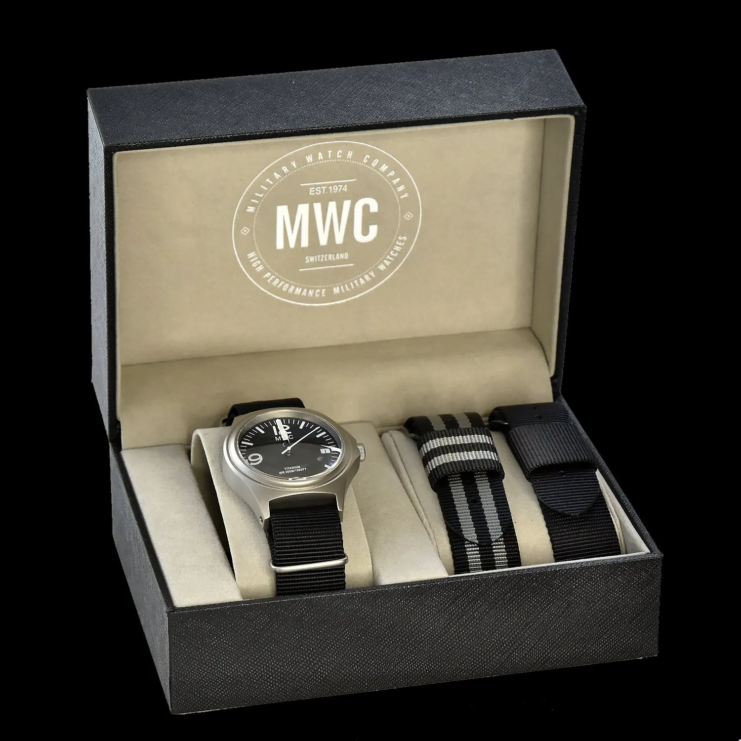 MWC Combat Elite Titanium Military Watch, 300m Water Resistant, 10 Year Battery Life, Luminova and Sapphire Crystal - Watch Used for Images and Promotion