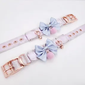 Pastel Bunny Rose Gold Pet Play Cuffs