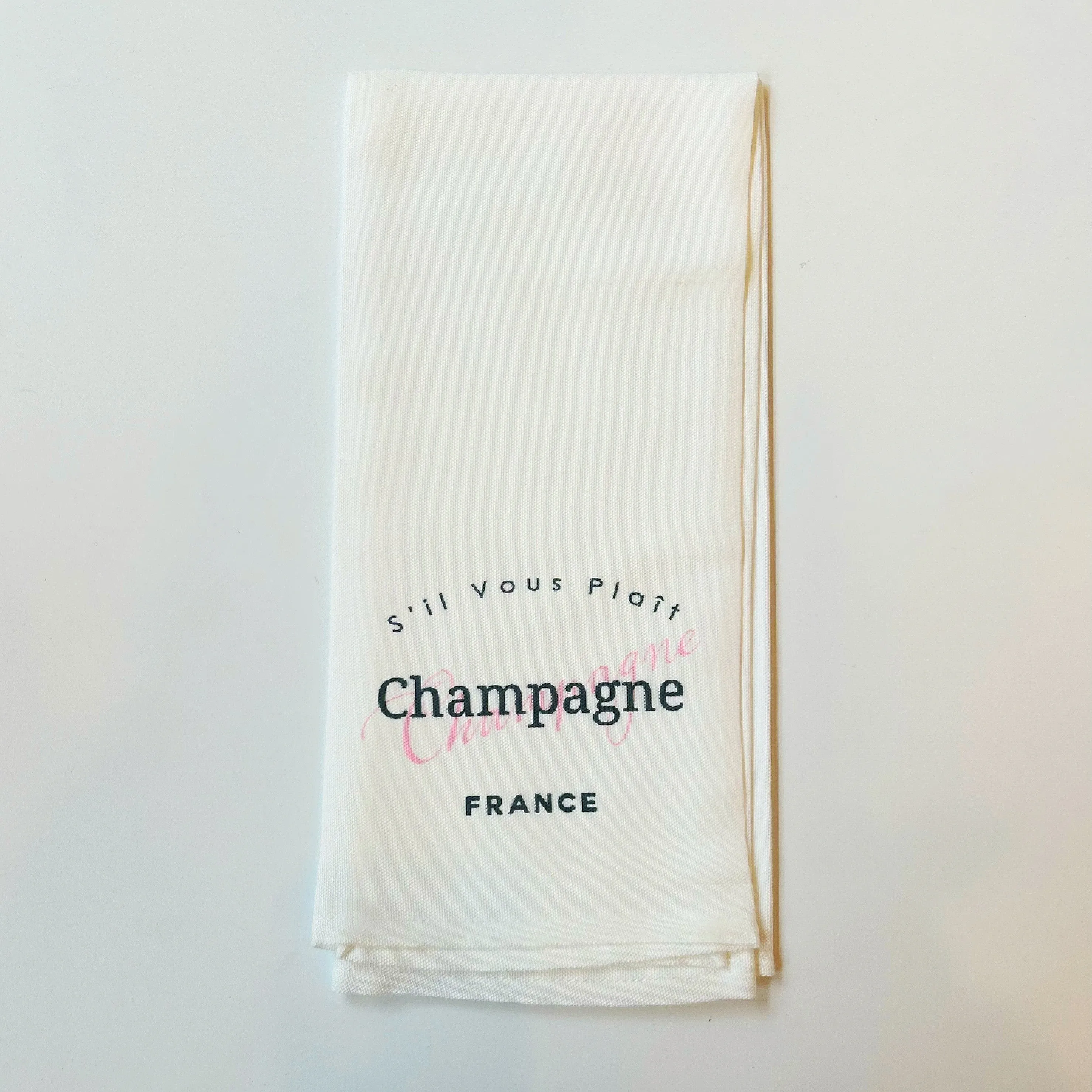 S'il Vous Plait Champagne Kitchen Towel