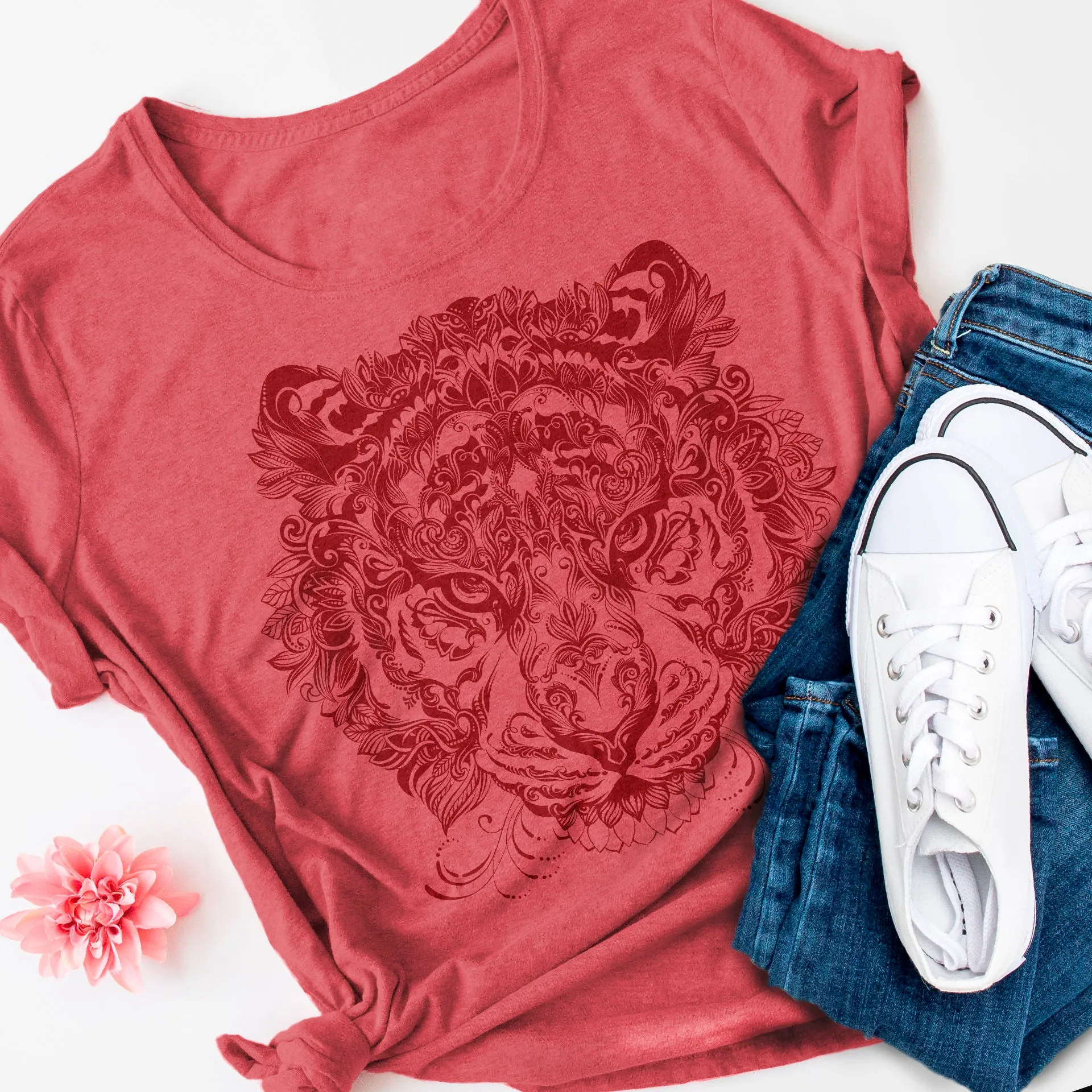 Tiger Mandala T-Shirt Women