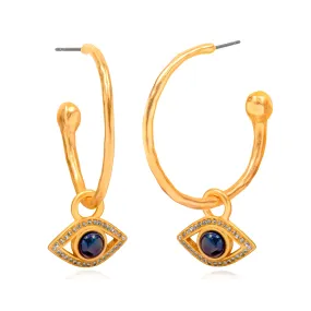 Virgo's Evil Eye Hoop Earrings