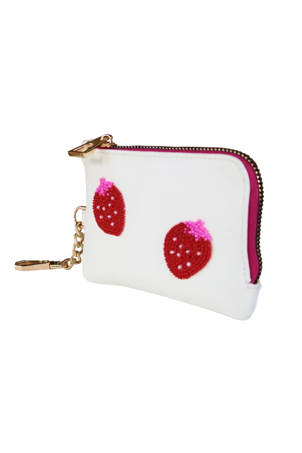 White Strawberry Purse in Cactus