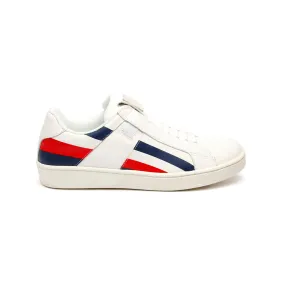 Women's Icon Cross White Navy Red Leather Sneakers 92984-015